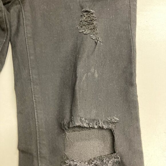 ZU:M  Denim Collection, Women’s (JR’s)Distressed with holes jeans,Black, Size 5, - Picture 4 of 10